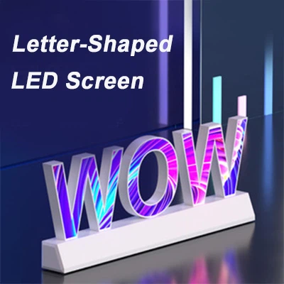 Tela de LED criativa e cutomizada em forma de carta